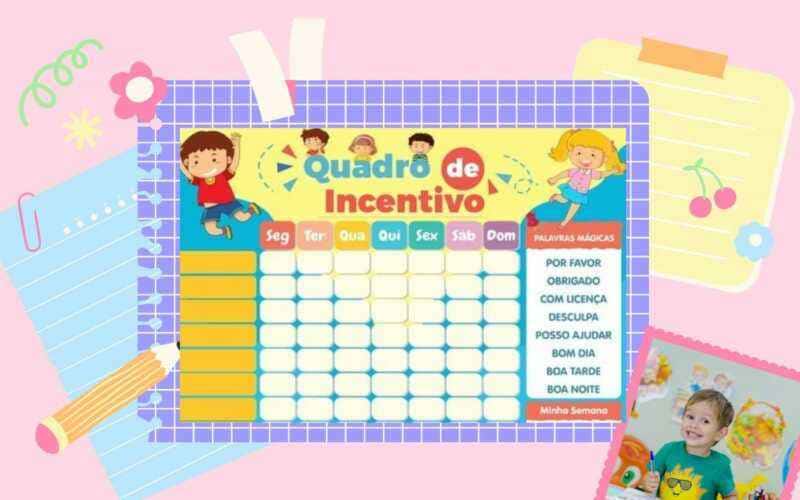 como fazer um quadro de rotina infantil
