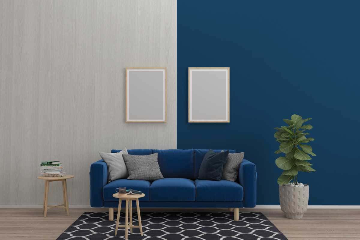 5 ideias de pintura de parede de sala com duas cores que funcionam