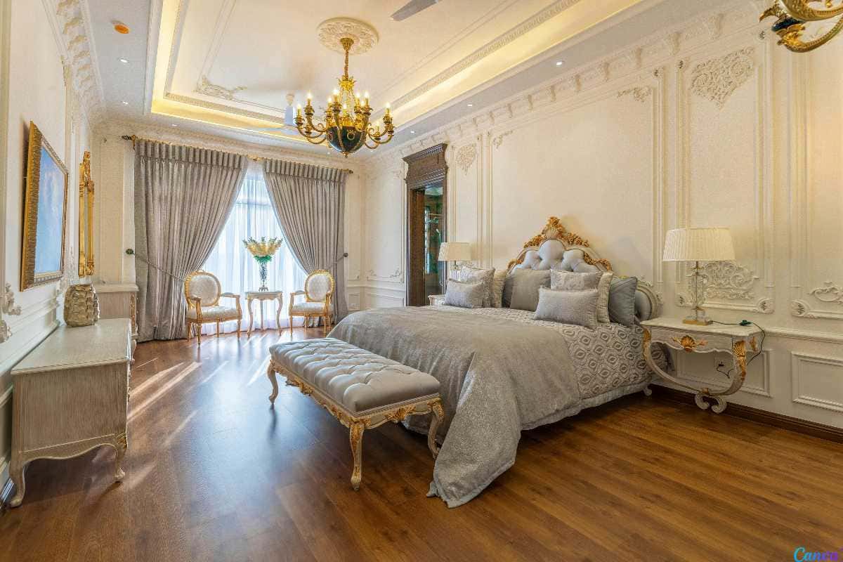 Boiserie quarto: toque clássico e elegante que transforma qualquer parede simples