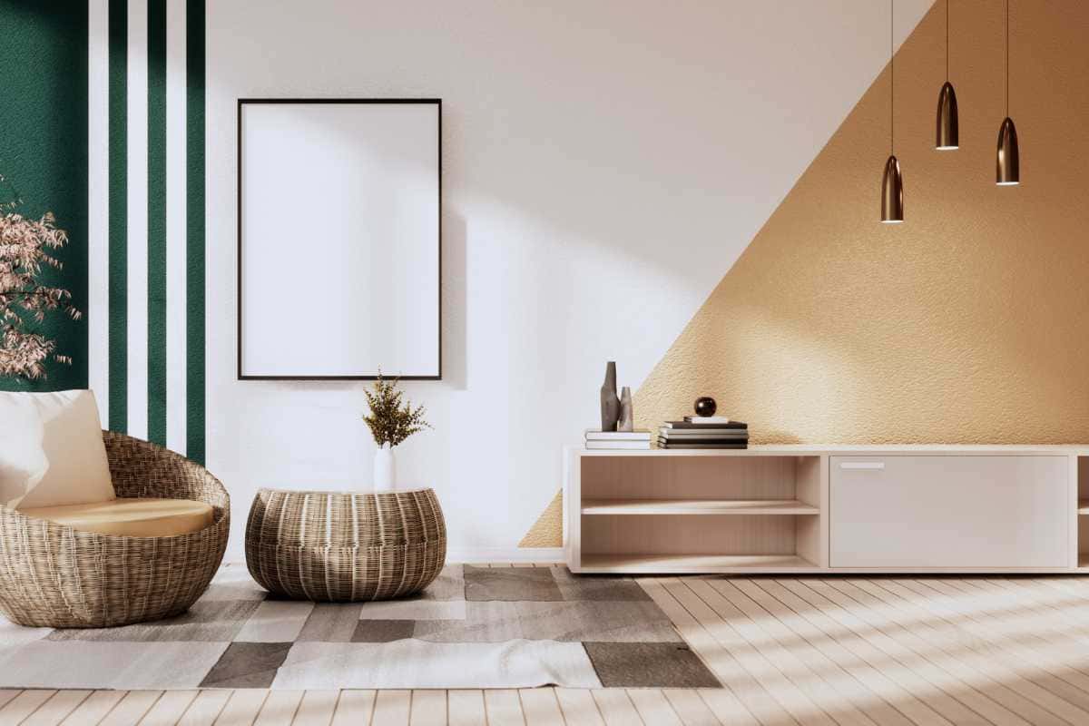 Pintura de parede de sala com duas cores: como fazer e 5 ideias que funcionam