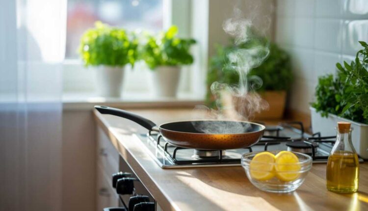Cheiro de fritura na cozinha? O truque simples que elimina em minutos de forma eficaz