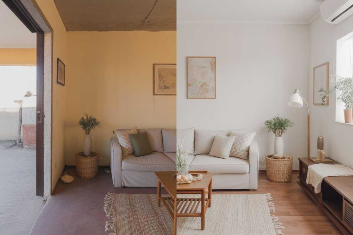 Como transformei minha sala com R$100: antes e depois real de verdade com resultado comprovado