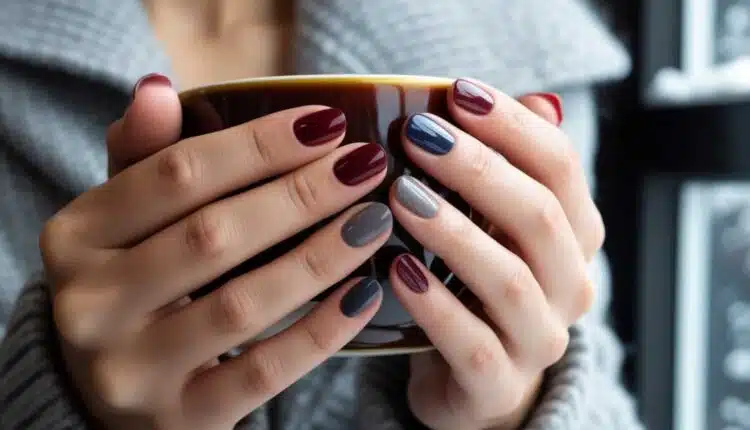 Unhas elegantes no frio com as cores escuras que estão em alta agora para arrasar no inverno