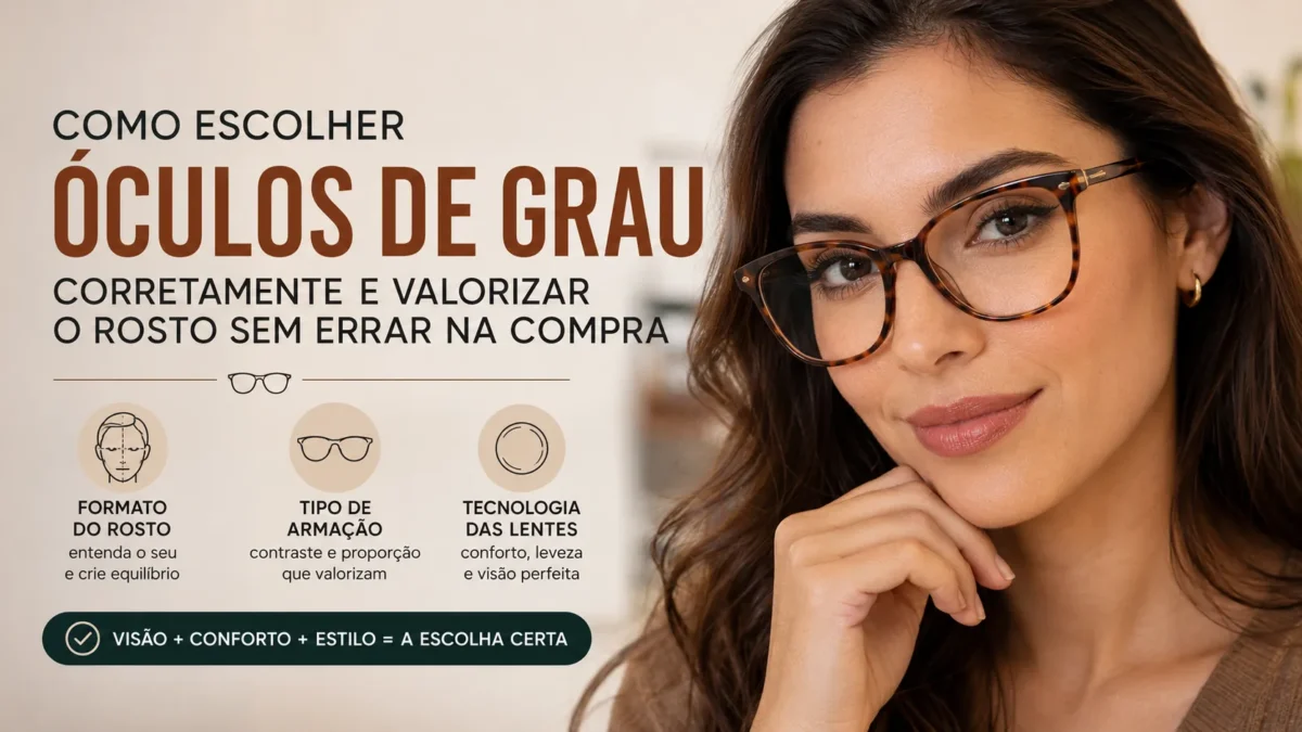 Como escolher óculos de grau corretamente e valorizar o rosto sem errar na compra